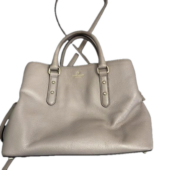 kate spade Handbags - Kate Spade Larchmont Avenue Evangelie Grey Pebbled Leather Handbag